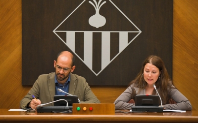 Serracant i Abellán a la sala de plens del consistori | Ajuntament de Sabadell